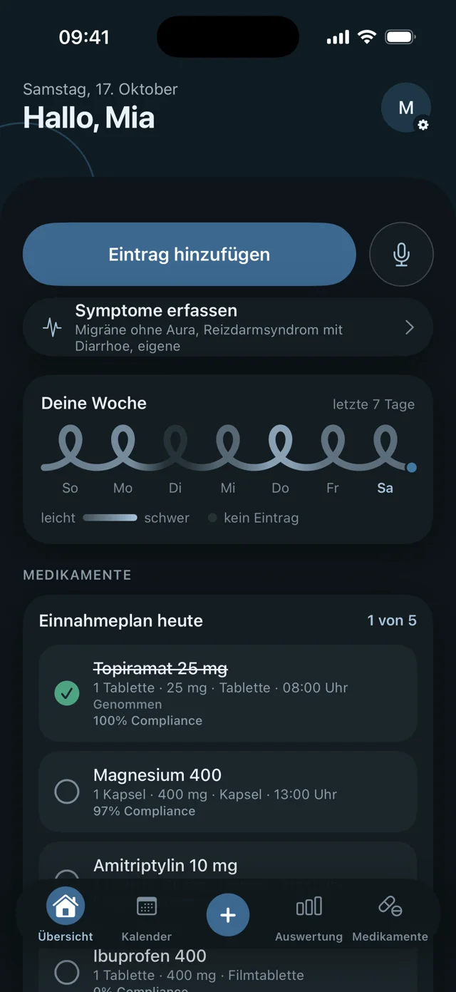 rubi-Startseite im Dunkelmodus